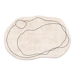 พรมขนสัตว์เทียมลายเรียบง่าย รูปทรงแปลกตา สำหรับตกแต่งห้องนั่งเล่น - Product Image 2