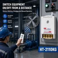 Sakelar Kontrol Jarak Jauh RF Relay 100A Tugas Berat untuk Pompa, Motor, Kipas, dan Peralatan Industri HT-2110KG