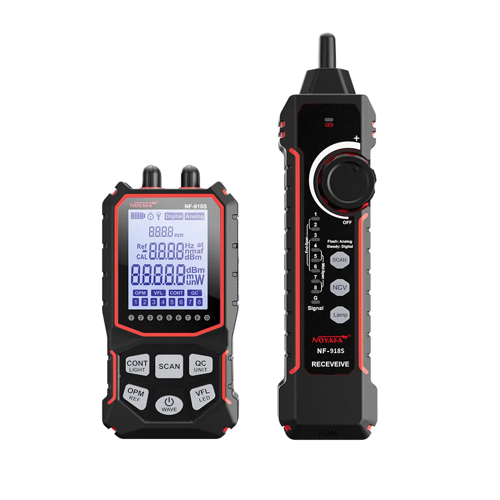 NOYAFA NF- 918S 2-in-1 Optical Network Instruments Check fiber breakage winding Cable tester QC Quality crystal testing