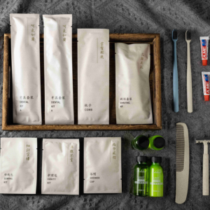 Thân thiện với môi trường tiện nghi khách sạn dùng một lần đặt Lược-đồ dùng vệ sinh phân hủy sinh học & kem đánh răng gói du lịch bao gồm - Product Image 1