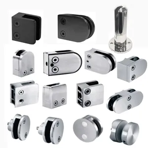 304 Adjustable Bracket Post Clip 8mm-12mm stainless steel wall mounted glass clamp