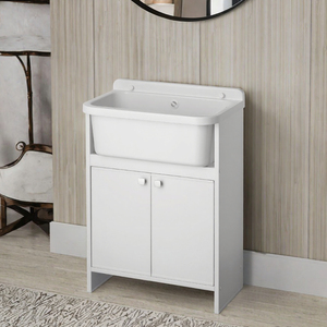 อ่างล้างหน้าแบบตั้งพื้นทรงกลมหินอ่อนสำหรับห้องน้ำ โรงแรม วิลล่า - Product Image 3