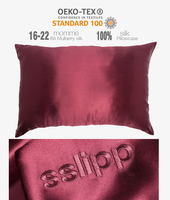 Vente en gros de taie d'oreiller en soie 19mm/22/25momme 1 taie d'oreiller en soie 100% argentée Mulberry