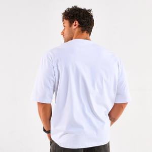 เสื้อยืดคอกลมทรงโอเวอร์ไซส์ ผ้าคอตตอน 100% คุณภาพสูง พิมพ์ลายสกรีน หนัก 230 แกรม แบบเรียบ  สำหรับผู้ชาย - Product Image 3