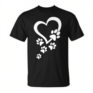 T-shirt promotionnel classique à manches courtes en coton pour chiots, chiens et amoureux des chiens, 65 % polyester 35 % coton - Product Image 2