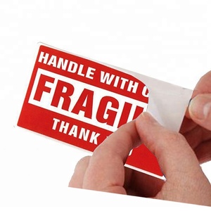 Etiquetas de advertencia de papel cuadrado impermeable autoadhesivas fuertemente adhesivas en rollo para embalaje de mensajes de advertencia - Product Image 6