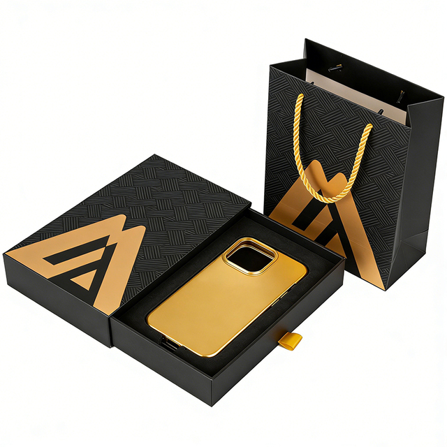 Custom logo Biodegradable Phone Accessories Packaging Drawer Cell Phone Packaging Boxes for Phone case