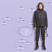Tissu pongé composite tissé 100 % polyester imperméable pour vêtements de montagne Parker