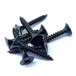 Vis à cloison sèche en acier à filetage fin, 3,5x25, pointues, phosphatées noires, de haute qualité, fabriquées en Chine/Taïwan, vente chaude - Product Image 1