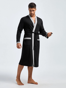 OEM ODM High Quality Cotton <strong>Waffle</strong> Mens Kimino Hotel <strong>Robe</strong> Luxury Spa Bath <strong>Robes</strong> for Men - Product Image 3