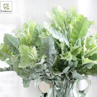 Künstliche Grünpflanzen Staubige Miller-Blätter Silberstaub Senecio Cineraria Festival Hochzeit Brautstrauß Blattwerk