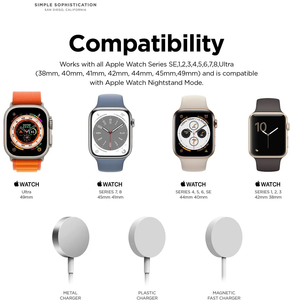 Support de <span class=keywords><strong>chargeur</strong></span> en silicone souple et élégant pour Apple Watch Series 9/8/7/6 SE, station d'accueil USB - Blanc/Noir/Rose - Product Image 6