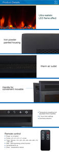 YIKA Gros Classique Personnalisé Encastré <span class=keywords><strong>Cheminée</strong></span> <span class=keywords><strong>Chauffage</strong></span> Bon Led Flamme Insert Décoratif <span class=keywords><strong>Cheminée</strong></span> Électrique - Product Image 6