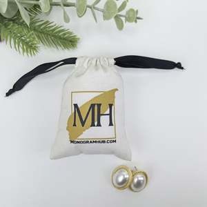 Pochette à bijoux en coton personnalisée à la mode en gros, sac à bijoux en toile, petite pochette à bijoux en toile, pochette à cordon pour cadeau - Product Image 2