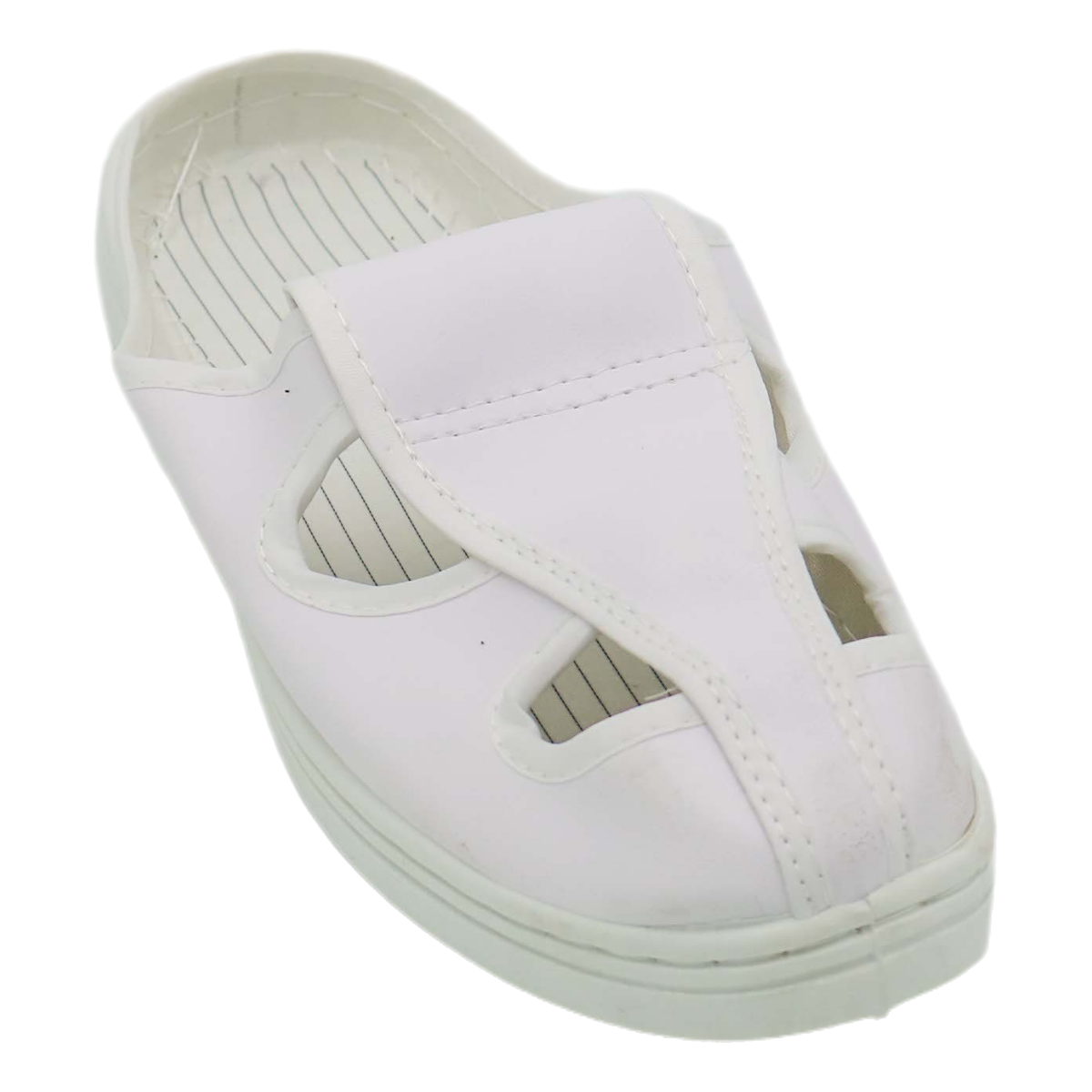 Breathable Anti-Static ESD Safety Shoes White PVC Lab Cleanroom
