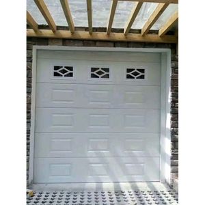 Porte <span class=keywords><strong>de</strong></span> <span class=keywords><strong>garage</strong></span> sectionnelle motorisée <span class=keywords><strong>de</strong></span> sécurité avec protection anti-étranglement, panneau supérieur en acier coloré pour <span class=keywords><strong>portail</strong></span> <span class=keywords><strong>de</strong></span> maison - Product Image 5