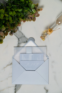 <span class=keywords><strong>Carte</strong></span> d'invitation de mariage en acrylique bleu personnalisé personnalisable floral plexi glass <span class=keywords><strong>carte</strong></span> de mariage transparente - Product Image 3