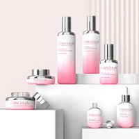 Ensemble d'emballage cosmétique personnalisé imprimé de logo de luxe bouteille à pompe de sérum 15ml 30ml 30 grammes 50g pot de crème bouteille en verre vide