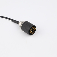 Connecteur de câble circulaire sous-marin étanche série JSW, 8 broches, en laiton plaqué argent et acier inoxydable, fileté, pour ROV