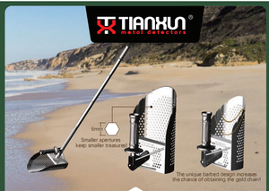 Herramientas de detección de metales de mano, pala de arena de playa, Detector de metales, pala de arena de acero inoxidable, herramientas de detección de pala multifunción - Product Image 4