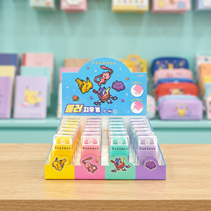 Borrador de Rodillo con Diseño Pixel Art de Pokemoned KR Modelo AB0105, 24 Unidades por Caja, Material Escolar Infantil, Tubo Bonito para Lápices, Anime, Dibujos Animados, Retro, 8 Bits - Product Image 3