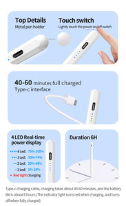 Stylet actif universel compatible avec les écrans tactiles iOS et Android, stylet rechargeable <span class=keywords><strong>pour</strong></span> <span class=keywords><strong>iPad</strong></span>/<span class=keywords><strong>iPad</strong></span> <span class=keywords><strong>Pro</strong></span>/Air/Mini/téléphone - Product Image 2