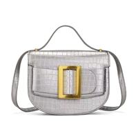 Sac à bandoulière exclusif en cuir PU avec fermoir, motif crocodile, nouvelle collection été 2026