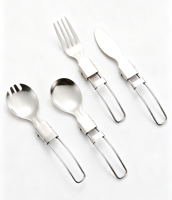 Couverts pliables de camping en acier inoxydable, couteau, cuillère et fourchette pliables, couverts plats pour pique-nique