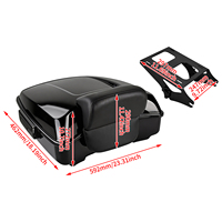 Top case de moto avec dossier passager et support de fixation pour Harley Touring Electra Glide FLHT 2014-2025