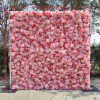 Mur de fleurs artificielles 3D enroulable DKB, très vendu, pour événements, mariages, Saint-Valentin, décoration florale réutilisable