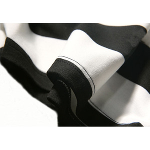 IGift-Camiseta a rayas rojas y negras para hombre, camiseta informal personalizable con cuello redondo, manga corta - Product Image 5