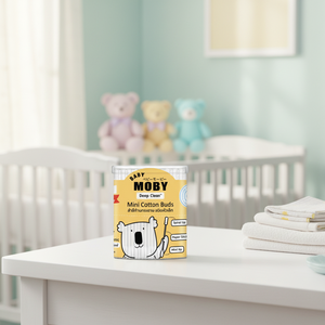 ผลิตภัณฑ์จากธรรมชาติสำหรับแม่และเด็ก โมบี้ เบบี้ สำลีก้านเล็กสำหรับเด็กและผู้ใหญ่ พร้อมก้านกระดาษ 150 ชิ้น เป็นมิตรกับสิ่งแวดล้อม - Product Image 1