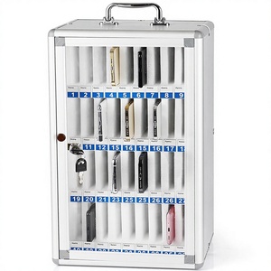 Gabinete de Almacenamiento de Aleación de Aluminio con 36 Ranuras <span class=keywords><strong>para</strong></span> Teléfonos <span class=keywords><strong>Celulares</strong></span>, Montable en Pared con Cerradura, Portátil - Product Image 1
