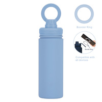 Bouteille d'eau isotherme compatible MagSafe, bouteille thermos avec support pour téléphone, bouteille d'eau en acier inoxydable avec support trépied