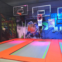 Grand trampoline de saut d'aventure en PVC personnalisable Équipement de terrain de jeu Trampoline de parc adapté aux enfants