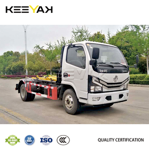 东风吊钩升降垃圾车<span class=keywords><strong>5</strong></span>立方米垃圾箱拖车车滚下垃圾机出厂价格 - Product Image 4