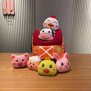 Boîte aveugle en peluche super douce jouet mini maison de ferme poupées <span class=keywords><strong>puzzle</strong></span> sensoriel pour nourrissons tout-petits occasion de pâques type d'ours coton PP - Product Image 5