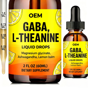 Suplemento <span class=keywords><strong>de</strong></span> L-Teanina en <span class=keywords><strong>Gotas</strong></span> Líquidas para Adultos con GABA, Magnesio y Ashwagandha, Apoyo para el Sueño, la Concentración y la Relajación, Vegano - Product Image 1
