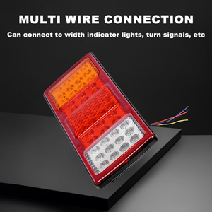24V 46cm18Inch remorque camion combinaison ambre blanc rouge <span class=keywords><strong>feu</strong></span> arrière arrêt frein arrière <span class=keywords><strong>feu</strong></span> <span class=keywords><strong>de</strong></span> signalisation RV pick-up - Product Image 5