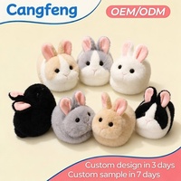 Vente en gros d'usine OEM ODM, ensemble de jouets en peluche lapin réaliste de haute qualité, en forme de boule, pour enfants, cadeau d'anniversaire, décoration de la maison