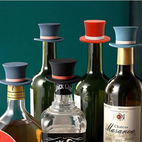 Bouchon de bouteille de vin en silicone réutilisable, accessoires pour le vin, protection contre la poussière et la fuite, pour garder le vin frais, bouchon de champagne magique