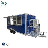 Remorque alimentaire mobile de luxe pour l'extérieur 2024, intérieur en acier inoxydable, chariot de nourriture de rue pour snacks et frites, certifié CE