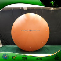 Ballon publicitaire géant gonflable à l'hélium orange, hermétique, avec logo, prix usine