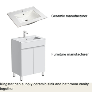 Mobile <span class=keywords><strong>da</strong></span> <span class=keywords><strong>Bagno</strong></span> Moderno Autoportante a 2 Ante in MDF <span class=keywords><strong>da</strong></span> 30 Pollici, Set Mobile Sottolavabo Bianco <span class=keywords><strong>da</strong></span> 24 Pollici con Lavabo e Gambe - Product Image 5