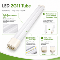 Mejores Precios en Tubos LED de 4 Pines 18W/23W/15W/9W, Lámpara 2G11 con Cuerpo de Aluminio, Cobertura de 360 Grados para Uso en Oficina