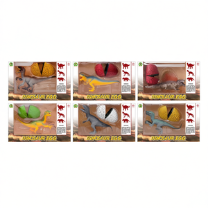 Juego de huevos de dinosaurio con figuras realistas de dinosaurios y huevos agrietados para que los niños jueguen, 14x22cm - Product Image 2