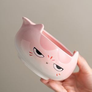 Juego de Tazas de Cerámica con Orejas de Gato, Juego de Cinco Piezas, Soporte para Batidor de Té Estilo Japonés con Batidor de Bambú para Preparación de Té Matcha - Product Image 2