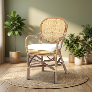 Chaise JAMAICA en rotin et bois faite à la main, style moderne, pour salon, appartement, salle à manger, hôtel, mobilier de maison - Vente chaude - Product Image 3