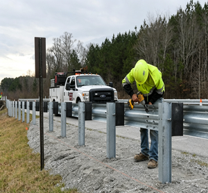 Complete Highway Guardrail System Including Beam Panel Post Spacer Block And Fasteners - Product Image 3