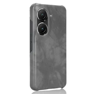 Asus Zenfone9フォールド用の豪華な耐衝撃性PUライチレザーPCハードバンパー保護携帯電話ケース54 3